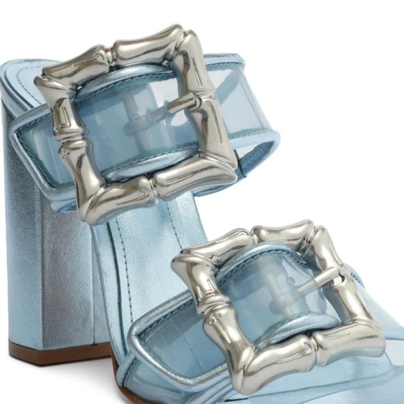 $89 NWT (7) SCHUTZ Buckle Leather Sandals - Picture 5 of 7